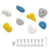 A collection of climbing holds and hardware arranged on a white background. Náhľad obrázku produktu