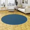 Teppich Flachgewebe Blau Rund, Größe:240 cm Rund Produktbild-Vorschau 1