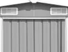vidaXL Capanno da giardino 257x489x181 cm metallo grigio Anteprima dell’immagine prodotto 15
