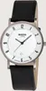 A studio shot of a Boccia Titanium watch with a black leather strap. Produktbild-Vorschau
