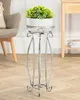 HowHomely | Blumenständer aus Metall - 60 cm - Farbe silber Produktbild-Vorschau 2