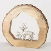 Deko-Aufsteller Conaldi aus Holz mit Hirsch-Dekor H40cm Produktbild-Vorschau 4