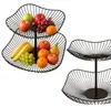 Een tweelaags metalen fruitschaal, 29 x 29 x 24 cm Productafbeelding-voorbeeld 12