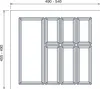 Agoform Besteckeinsatz Classico kürzbar 490x540x50,5mm, Produktbild-Vorschau 2