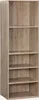A tall, empty bookshelf with a wood-grain finish. Produktbild-Vorschau