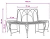 vidaXL Panchina a forma di albero a 4 posti 160 x 80 x 89 Anteprima dell’immagine prodotto 3