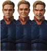 A collage of three different facial expressions of an action figure. Produktbild-Vorschau