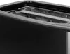 Close-up of the top of a black toaster, showing the slots. Produktbild-Vorschau