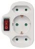Mehrfachsteckdose, 2x Euro + 1x Schuko mit Schalter, weiss Produktbild-Vorschau