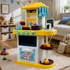 Aga4Kids Plastikküche mit Spülbecken und Wasserpumpe, Regal Produktbild-Vorschau 3
