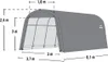 Diagram of a grey tent garage with dimensions indicated. Produktbild-Vorschau