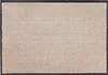 A flat lay image of a beige doormat with a dark border. Produktbild-Vorschau