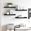 vidaXL Závesné police 4 ks čierne 60x23,5x3,8cm MDF Náhľad obrázku produktu 3