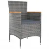 vidaXL Chaises de jardin 4 pcs. Poly rotin gris Voir les images du produit 1