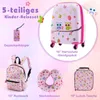 COSTWAY Valigia per bambini 5 pezzi + zaino, trolley per Anteprima dell’immagine prodotto 2