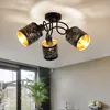 Deckenleuchte, Nachbildung Stanzungen, schwarz-gold, 40 cm, Produktbild-Vorschau 3
