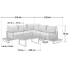SVITA MALIBU Gartenlounge Set Modulare Outdoor Lounge 25cm Produktbild-Vorschau 3