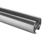 A close-up, angled view of a metal curtain rod with a channel for hanging curtains. Produktbild-Vorschau