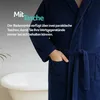 Bestlivings župan modrý so šálovým golierom a vreckami, Náhľad obrázku produktu 5