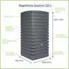 FLORANTIA Regentonne Quadrum 320 Liter anthrazit granit Produktbild-Vorschau 2