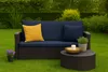 Bankkissen 160×60×50x7 cm blau – Sitzkissen für Gartenbank Produktbild-Vorschau 5