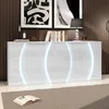 Merax Sideboard mit 3 Türen und LED-Streifen, Kommode mit Produktbild-Vorschau 4