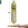 A thermometer with a Volkswagen bus graphic, held in a person's hand, with measurements shown. Produktbild-Vorschau