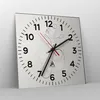Wanduhr - Quadrat - Glasuhr - Frau eins Linie - 40x40cm - Produktbild-Vorschau 4