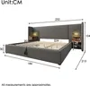A diagram of a bed with dimensions indicated by numbers and arrows. Náhled obrázku produktu