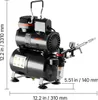 VEVOR airbrush set 1/6 hp se vzduchovým kompresorem a Náhled obrázku produktu 8