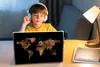 MuchoWow® Laptop Aufkleber Sticker Cover Weltkarte - Braun Produktbild-Vorschau 3