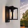 Ledvion Wandleuchte IP44 E27 schwarz sensor Quadrat Produktbild-Vorschau 1