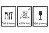 Poster Wandbilder Küche 3 Teilig Poster Set 30x40 cm - Produktbild-Vorschau 1