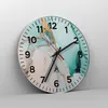 Wanduhr - Rund - Glasuhr - Marmor Abstraktion Türkis - Produktbild-Vorschau 4