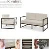 A garden sofa and armchair with descriptive text and detail shots. Náhled obrázku produktu