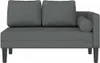 vidaXL Chaiselongue mit Kissen Dunkelgrau Stoff Produktbild-Vorschau 3