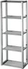 Hängeregal Badregal Glasregal schmal 5 Glasböden weiß Produktbild-Vorschau 2
