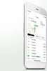 A smartphone displaying a sports timing app with lap data and a graph. Produktbild-Vorschau