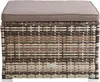 Rattanhocker Gartenhocker Hocker XXL Stuhl Polyrattan Produktbild-Vorschau 2
