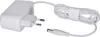 A white power adapter with a coiled white cable and a connector. Produktbild-Vorschau