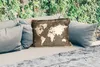 MuchoWow® Outdoor Kissen - Weltkarte - Kompassrose - Zitat Produktbild-Vorschau 2