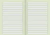 A spread of a notebook with lined pages. Anteprima dell’immagine prodotto
