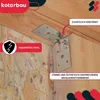 KOTARBAU Set van 12 hoekverbinders, plankhoek, 100 x 100 x Productafbeelding-voorbeeld 2