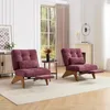 Sedia lounge MODFU con gambe in legno + poggiapiedi, Anteprima dell’immagine prodotto 13