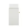 A white washbasin with a white cabinet and a gold handle, shown from the side against a white background. Anteprima dell’immagine prodotto