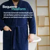 Bestlivings župan modrý so šálovým golierom a vreckami, Náhľad obrázku produktu 4
