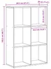 vidaXL Černá knihovna dubového vzhledu 69,5 x 29 x 103,5 cm Náhled obrázku produktu 7