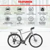 A marketing image showcasing an e-bike with its features listed. Produktbild-Vorschau