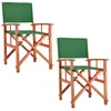 CASARIA® 2x Gartenstuhl Balkonstuhl Holz Grün Produktbild-Vorschau 1