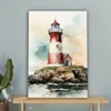 MuchoWow® - Leinwandbilder - Leuchtturm - Felsen - Weiß - Produktbild-Vorschau 4